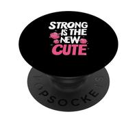 Strong is the New Cute, Women’s Fitness & Gym Motivation PopSockets Adhesive PopGrip