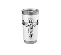Strong Jesus Inspirational Workout Gym Stainless Steel Insulated Tumbler
