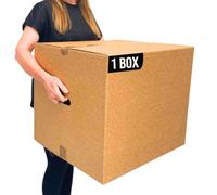 Strong Large Cardboard Boxes 116L | Packing Boxes For Moving House 55 x 46 x 46 cm with Carrying Handles Single Walled For Strength & Durability | Perfect For organizing, Storing and Shipping