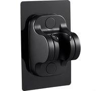 Strong Large Wall Mount Handheld Shower Holder With Adjustable Angle, No Drill Bracket In Black For Bathroom And Rv, Fits Most Standard Shower Heads On Smooth Surfaces Without Screws Or Glue