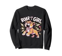 Strong Like Lion Fierce Lioness Empowerment Design Sweatshirt