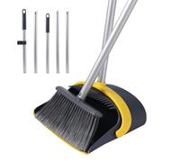 Strong Long Handled Dustpan And Brush Set Soft Bristles Broom Dust Pan