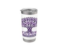 Strong Lupus Warrior Ribbon Purple Awareness Tree Survivor Stainless Steel Insulated Tumbler
