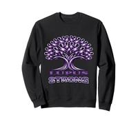 Strong Lupus Warrior Ribbon Purple Awareness Tree Survivor Sweatshirt