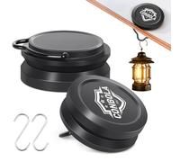 Strong Magnet Hooks for Camping Heavy Duty Tent Accessories 2pcs Magnetic Hook with 2 S-Hooks for Tent, Outdoor Hanger for Lanterns,Camping Essentials,Portable and Lightweight for Car,Boat