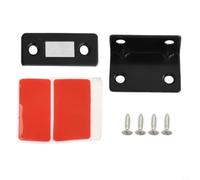 Strong Magnetic Catch Latch for Ultra Thin For Doors and Cabinets, Made from Stainless Steel, Ensures Secure Closings (Black)