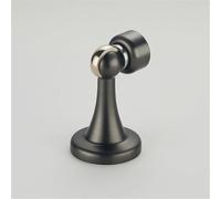 Strong Magnetic Copper Door Stopper - Windproof & Silent Two-Piece Design for Modern Bedrooms - Anti-Collision 57x85mm Gray - Floor & Wall Mount