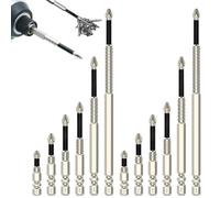 Strong Magnetic Durability Screwdriver Drill Bit Set, High-Magnetic Screwdriver Drill Bit Set, Magnetic Screwdriver Bit Set, Magnetic Drill Bits, Universal Alloy Steel Drill Bit Set (12 pcs)