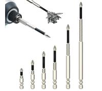 Strong Magnetic Durability Screwdriver Drill Bit Set, High-Magnetic Screwdriver Drill Bit Set, Magnetic Screwdriver Bit Set, Magnetic Drill Bits, Universal Alloy Steel Drill Bit Set (6 pcs)