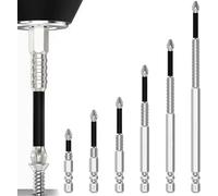 Strong Magnetic Durability Screwdriver Drill Bit Set, High Magnetic Screwdriver Drill Bit Set, Universal Anti-Slip Magnetic Electric Screwdriver Set, 25 50 65 70 75 90 100 120 150mm (6PCS)