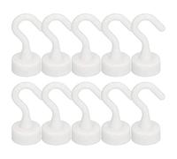 Strong Magnetic Hooks, Pack of 10 Heavy Duty Wall Brackets - Strong Magnetic Hanger Wall Hooks, for Kitchen, Bathroom, Bedroom, Refrigerator, Garage, Classroom, Locker Towel, Tool Storage