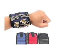 Strong Magnetic Wristband with 15 Magnets | Cool Gadgets & Professional Tool for Men | Adjustable Wrist Belt Holds Screws, Nails, Drill Bits, Bolts | Durable Worksite Organizer(Blue)