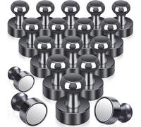 Strong Magnets, 18 Pack Neodymium Fridge Magnets Extra Strong Small Push Pins Magnet for Whiteboard, Refrigerator Mini Magnets for Crafts, Map, Photo Display, Black