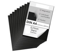 Strong Magnets Neodymium Anisotropic Magnetic Film - DIN A4 (210 x 297 mm) - 0.7 mm - Pack of 5 - Extra Strong - Subtle, Practical & Flexible to Cut to Size