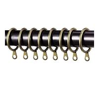 Strong Metal Curtain Hanging Rings - 45MM Large Brass Pole Rings With Sliding Eyelet - Pack of 24