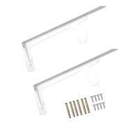 Strong Metal Shelf Brackets with Front Rear Hooks 200Lb Capacity for Maximizing Organization Closet Rod Parenthesis with Fasteners Garage Storage Hook Parenthesis