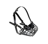 Strong Metal Wire Basket Dog Muzzle for Bully XL, American Bully & Other (B4, Black Polymer Coated)
