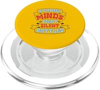 Strong Minds Fight Silent Battles PopSockets PopGrip for MagSafe