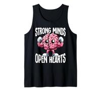 Strong Minds Open Hearts Mental Health Awareness Brain Tank Top