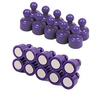 Strong Neodymium Magnets Fridge Magnets 20 PCS Magnetic Push Pins Small Refrigerator Magnets Whiteboard Map Magnets Perfect for Home Kitchen Office School Classroom Purple