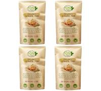 Strong Organic Ginger Tea Bags - Pure Chopped Ginger Root for a Bold Herbal Brew - Caffeine-Free and Plastic-Free - Made in the UK - The Natural Health Market - 200 Bags in 4x50 Compostable Packs