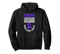 Strong Outside - Stronger Inside - Crohn Disease Pullover Hoodie