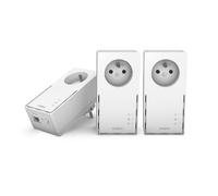 STRONG Pack of 3 CPL 1000 Mbps Plugs, Filtered Socket and Ethernet Port, Compatible with Internet Boxes, Ideal Multi TV, HD Streaming, No Setup, Ready to Use