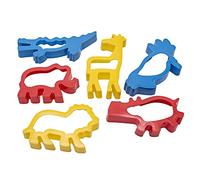 Strong Plastic Cookie/Dough Cutters | Pack of 6 Jungle Animal Shapes