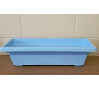Strong Plastic Flower & Plant Trough - Garden Planter x 59cm (Pastel Blue)