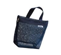 Strong Polyster Makeup Luggage Clear Net Compartment Handle for Makeup and Individual Care Objects Net Toiletry Bag, Navy Blue, Mass Beauty
