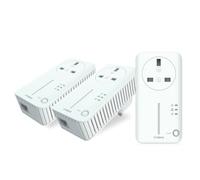 STRONG POWERL600DUOUKV2 AV600 Passthrough Powerline Kit, Data Transfer Speed Up to 600 Mbps, Pack of 3, Up to 300m range, No Configuration Required, UK Plug White