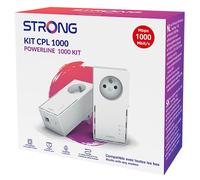 STRONG - Powerline 1000 Kit - Duo Powerline Sockets - 1000 Mbps - Compatible with any Box/Router - 1 Ethernet Port + Filtered Plug - Fast Installation - High Speed Internet Access