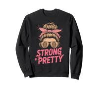 STRONG & PRETTY Mud Run Trail Dirty Girls Mudding Muddy Fun Sweatshirt