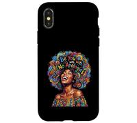 Strong Proud Unapologetic Black Woman Afro African Art Case for iPhone X/XS
