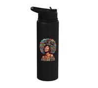 Strong Proud Unapologetic Black Woman Afro African Art Stainless Steel Insulated Water Bottle