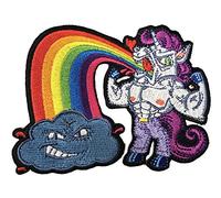 Strong Puking Rainbow Magical Unicorn - Iron On Patch