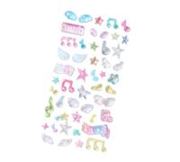 Strong PVC Sticker 3D Embossed Adhesive Decoration Flower Grass Music Theme Design for Unique Scrapbooking Creative Phone Sticker