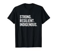 Strong Resilient Indigenous Peoples' Native Americans' Day Value Graphic T-Shirt, Men, Black, L