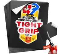 Strong Self-Stick Adhesive Magnetic Sheets 10 Pcs (10x15cm/4x6") - Customizable Magnetic Paper for Photo, Magnet Stickers, Labels, Crafts; for Fridge, Lockers, Whiteboards, Office, Projects