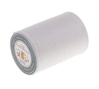 Strong Sewing Thread Polyester for Upholstery Leather Mending 0.8mm Flat, Heavy Duty Synthetic Thread for Furniture Repairs and Crafts- White