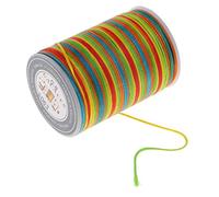 Strong Sewing Thread Polyester for Upholstery Leather Mending 0.8mm Flat, Heavy Duty Synthetic Thread for Furniture Repairs and Crafts- Rainbow