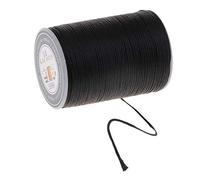 Strong Sewing Thread Polyester for Upholstery Leather Mending 0.8mm Flat, Heavy Duty Synthetic Thread for Furniture Repairs and Crafts- Black