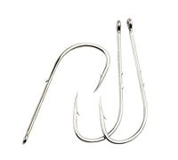 Strong Sharp 50 Pcs/box Fishing Hook Single Sea Carp Fish Clamp Open Loop Circle with Hole Barbed Accessories Fishing Hooks