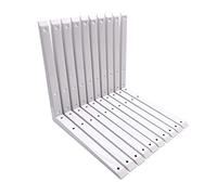 Strong Shelf Bracket Mitre Reinforced Pattern 250 x 250mm White Pack of 10 EAI Brand