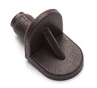 Strong Shelf Supports Pegs Pins Plug Stud Kitchen Cupboard Cabinet,Bookcases (4, Push-in, Brown - M0357)