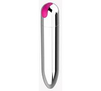 Strong Shock 10 Silent Speeds Power Bullet Rod Soft Silicone Toys for Men Women, Waterproof Mini Travel Small Bullet Toys Perfect for Personal Body Neck Back Relax JSD7UP7 (Sliver2)