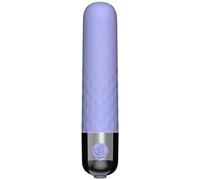Strong Shock 10 Silent Speeds Power Bullet Rod Soft Silicone Toys for Men Women, Waterproof Mini Travel Small Bullet Toys Perfect for Personal Body Neck Back Relax JSDM7YS (Blue)