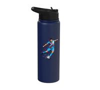 Strong Shot to Score The Game Winning Goal Stainless Steel Insulated Water Bottle