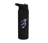 Strong Shot to Score The Game Winning Goal Stainless Steel Insulated Water Bottle