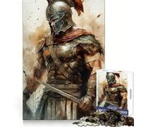 Strong Soldier Spartan 1000 Piece Jigsaw Puzzles for Adults Mind Exercise Toy Casual Fun Precision Cut Artistic Gift 38x26cm